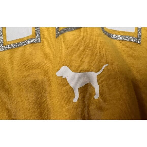 Victoria’s Secret PINK Yellow V-Neck T-Shirt Women’s Size M - Picture 6 of 6